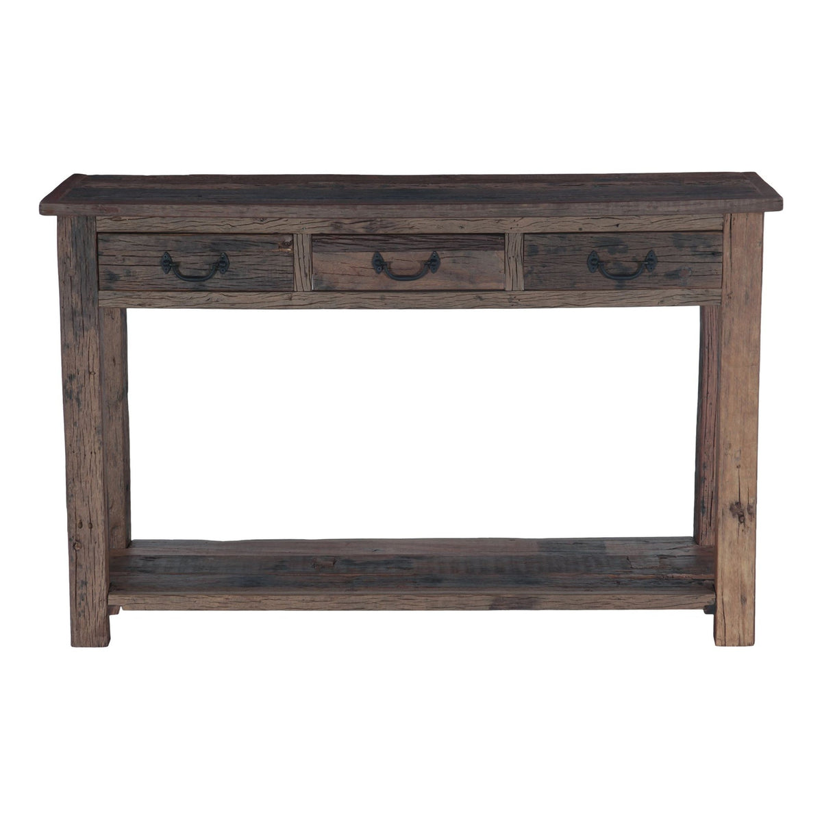 Hacienda 50" Console Table with Three Drawers in Reclaimed Wood - image 1
