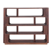 Henderson 67" Wide Bookshelf in Pecan Brown Sandblasted - image 1
