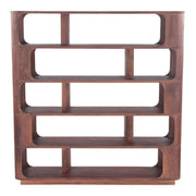 Henderson 69" Tall Bookshelf in Pecan Brown Sandblasted - image 1