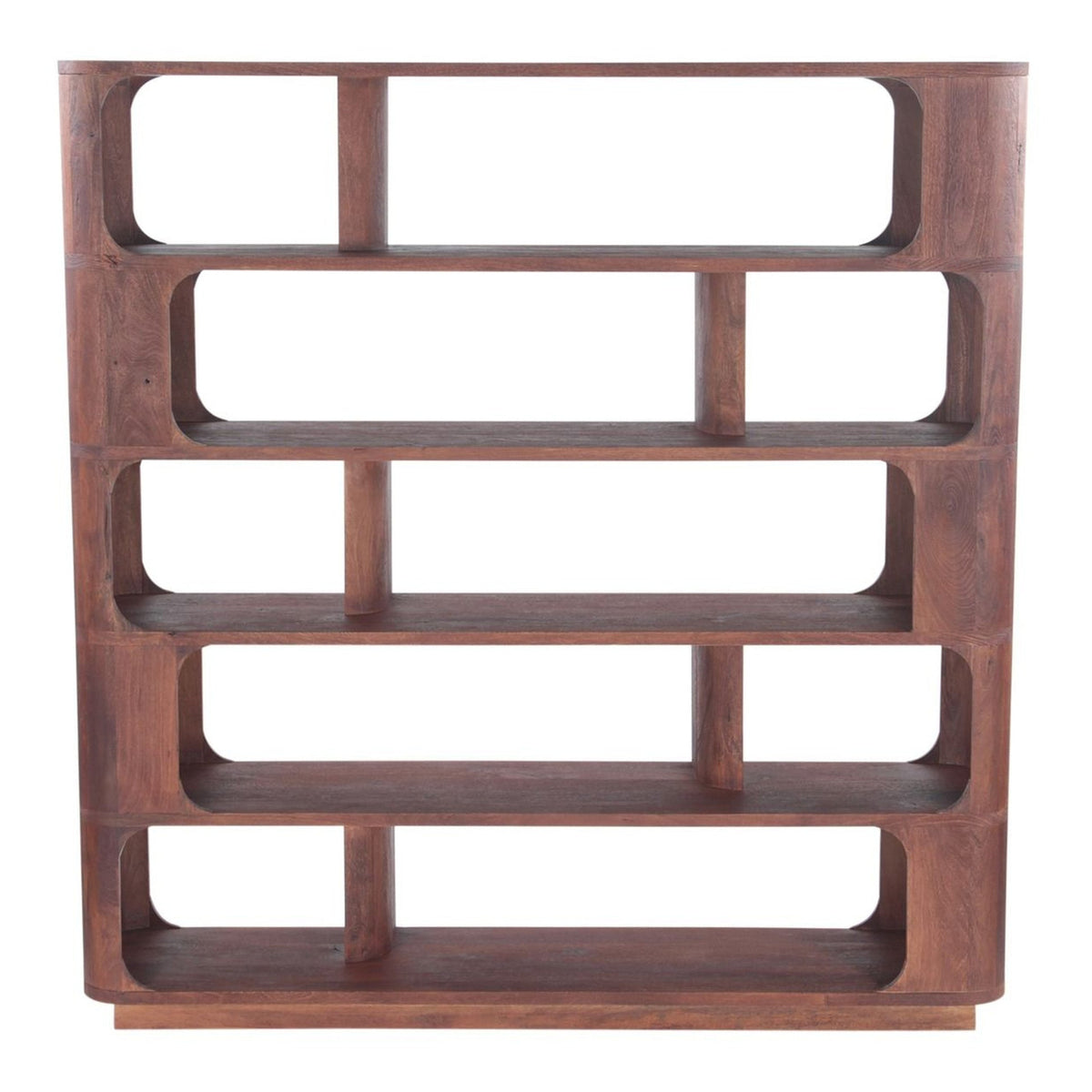 Henderson 69" Tall Bookshelf in Pecan Brown Sandblasted - image 1
