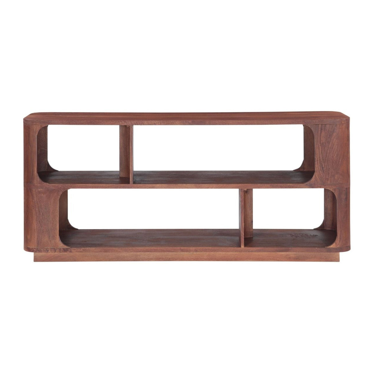 Henderson 67" Console Table in Pecan Brown Sandblasted - image 1