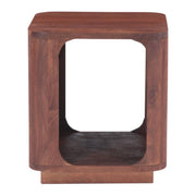 Henderson 21" Side Table in Pecan Brown Sandblasted - image 1