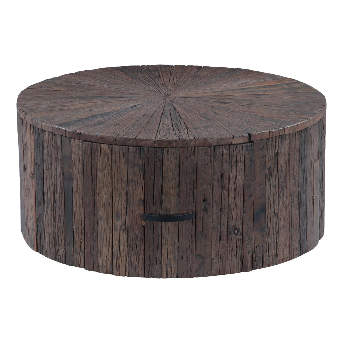 Harbor 32" Coffee Table with Storage Drawer in Reclaimed Hardwood - image 1