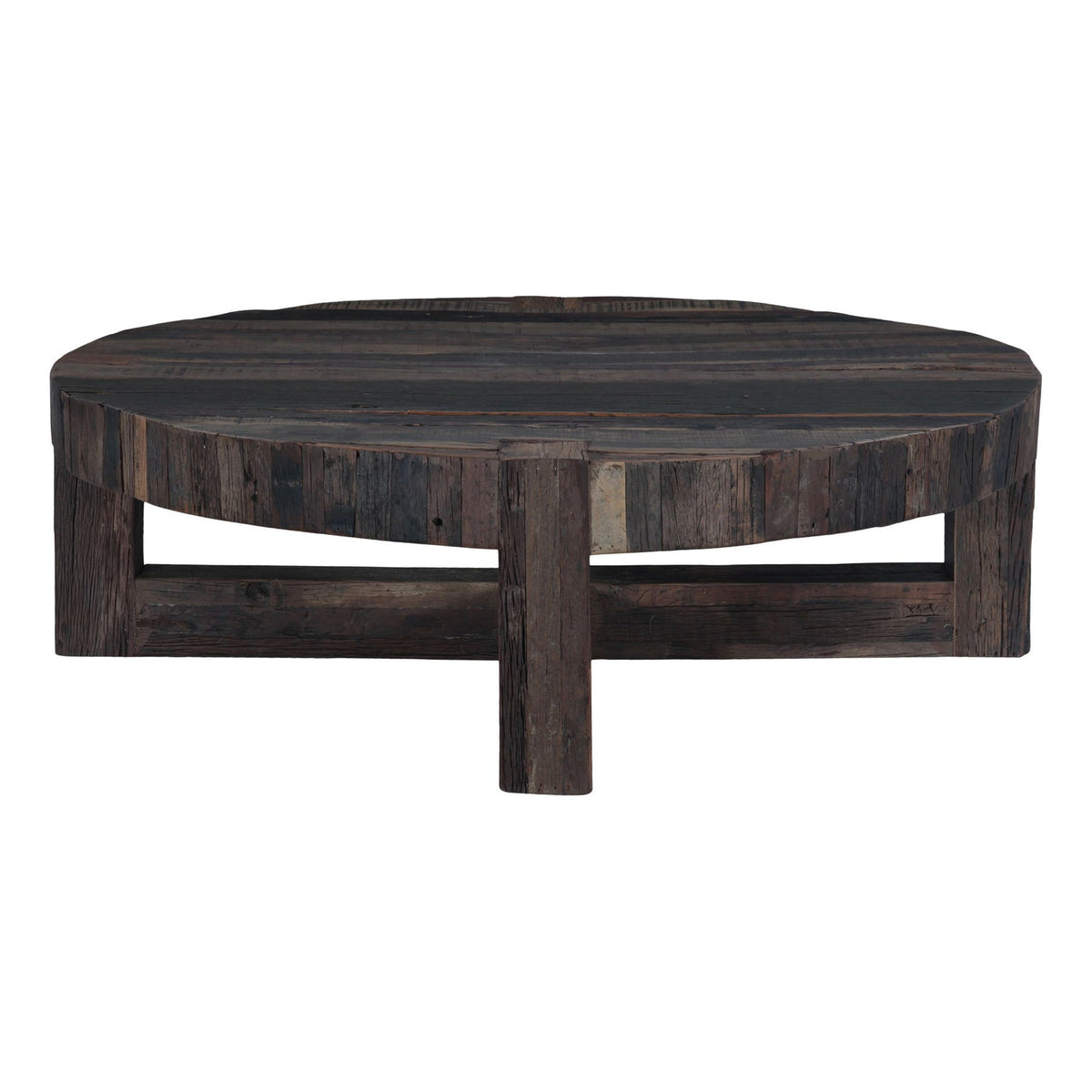 Harbor 58" Coffee Table with Cross Base in Reclaimed Hardwood - image 1