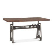 Industrial Loft 60" Adjustable Crank Office Desk in Gray Zinc - image 1