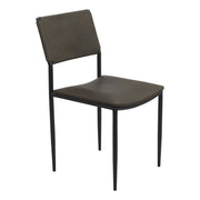 Irvine 18" Dining Chair Olive Green Leather and Iron - image 1
