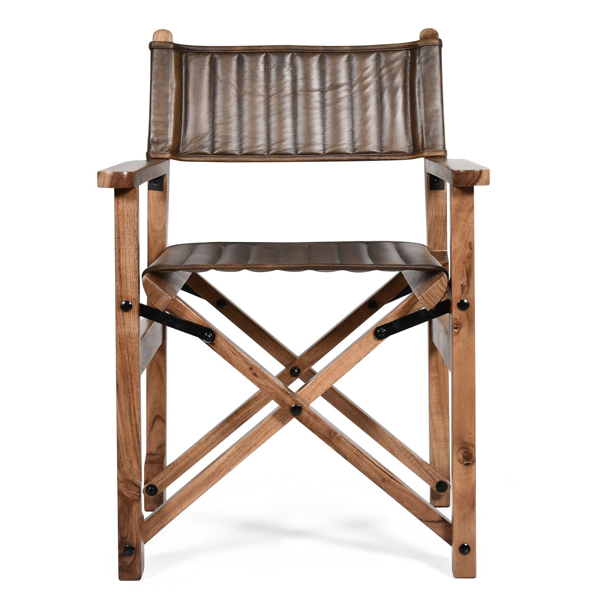 Leeds 23" Folding Dining Chair in Antique Whiskey - image 1