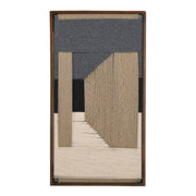 Manila Woven Framed Art, Blue Grey - image 1