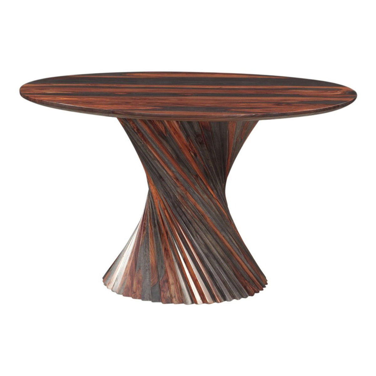 Meridian 48" Round Dining Table with Spiral Base in Capri Sheesham - image 1