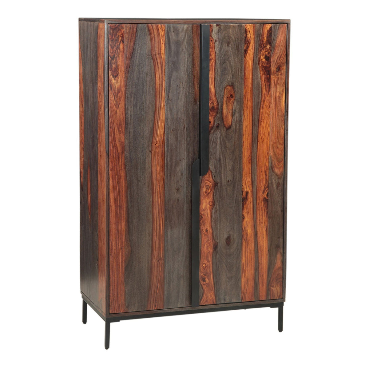 Meridian 35" Wide Tall Bar Cabinet in Capri Sheesham - image 1