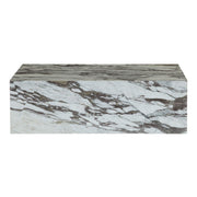 Nile 48" Drum Coffee Table in Calacatta Viola Marble - image 1