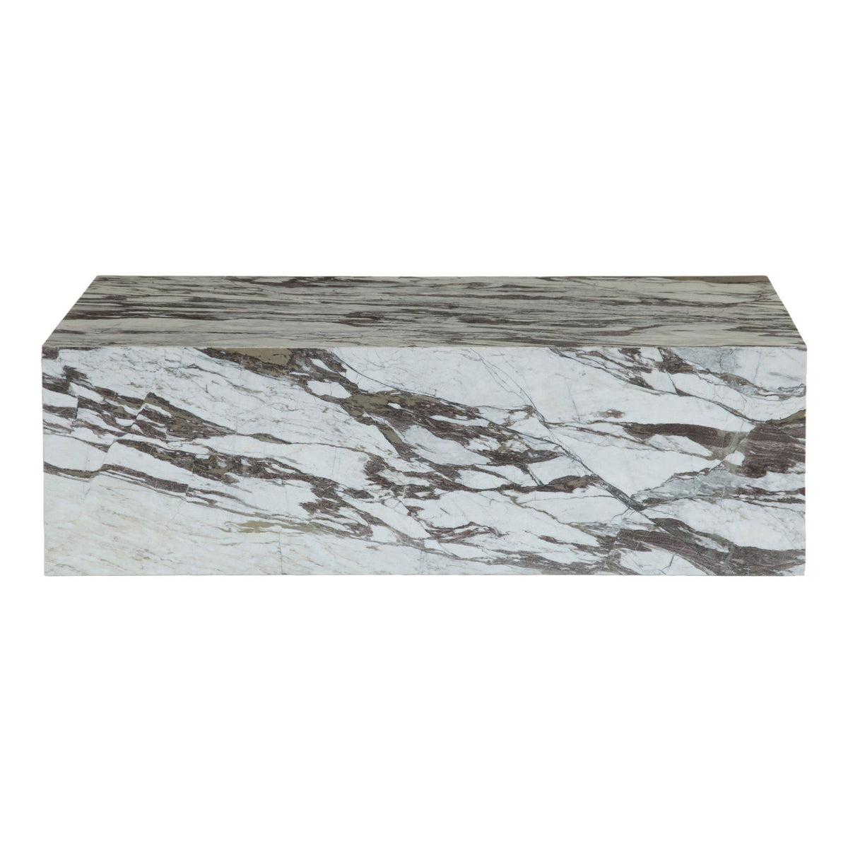 Nile 48" Drum Coffee Table in Calacatta Viola Marble - image 1