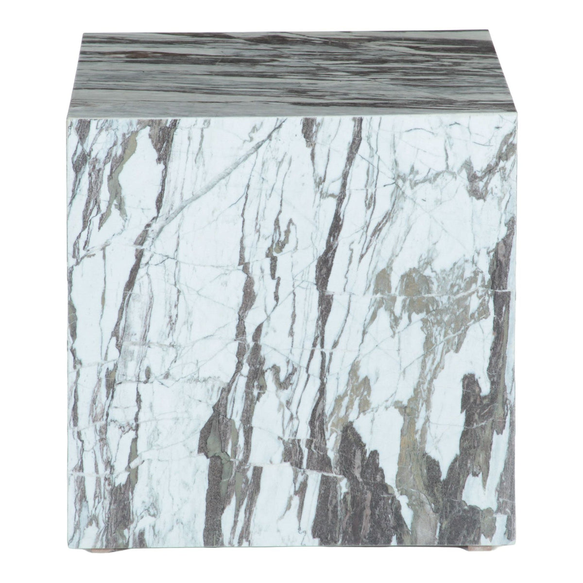 Nile 18" Drum Side Table in Calacatta Viola Marble - image 1