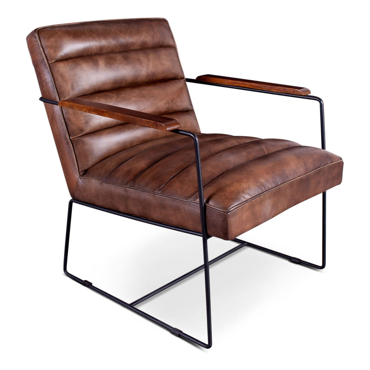 New York Tony Accent Chair in Antique Whiskey Leather - image 1