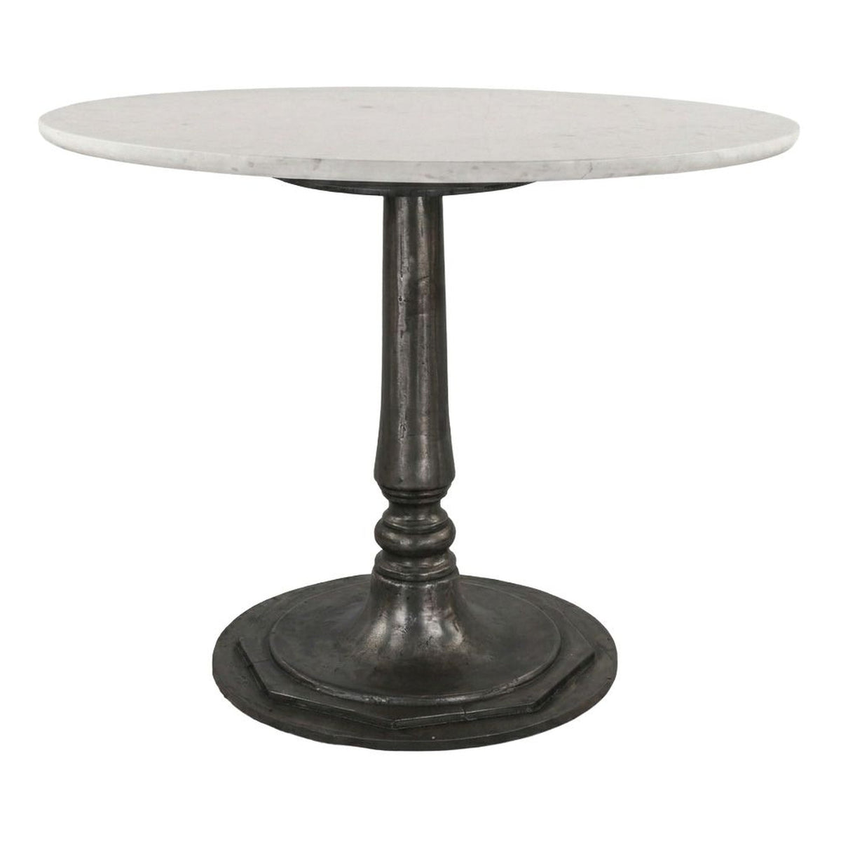 Palm Springs 48" Gathering Table with White Marble and Cafe Base - image 1