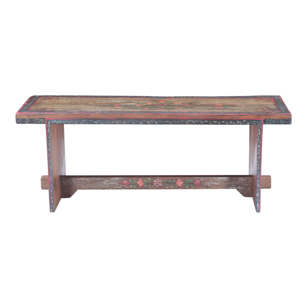 Rustic Roots 48" Hand Painted Bench - image 1