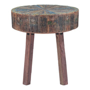 Rustic Roots 22" Hand Painted Round Side Table - image 1