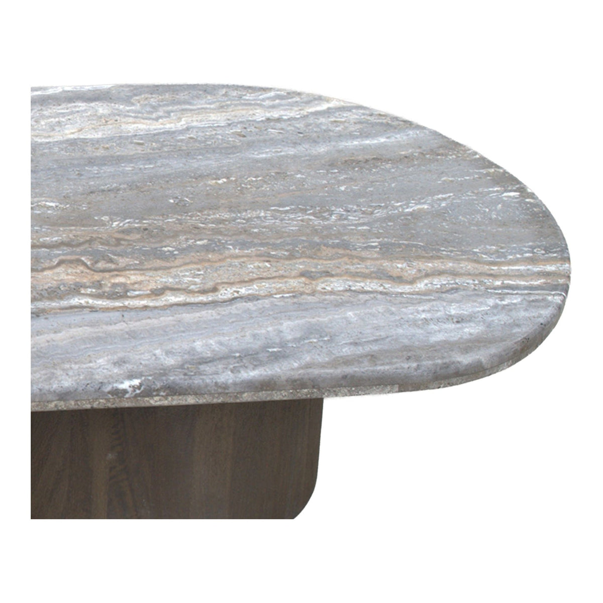 San Juan 75" Coffee Table in Royal Brown with Gray Travertine - image 1