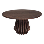 San Juan 54" Round Dining Table with Live Edge Sculptural Base in Royal Brown - image 1