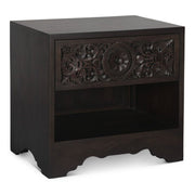 Taj 26" Nightstand with Plinth Base in Vintage Brown - image 1