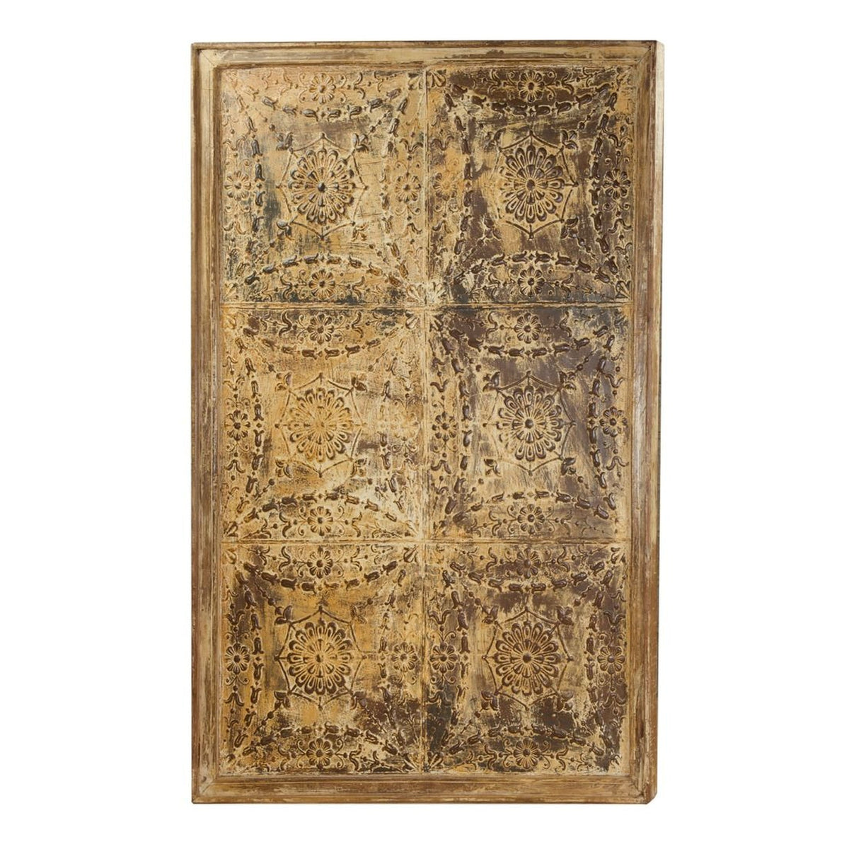 Iron Ceiling Panel Wall Hanging with 6 panels in Antique White - image 1