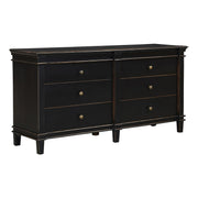 Turin 70" Dresser in Distressed Black - image 1