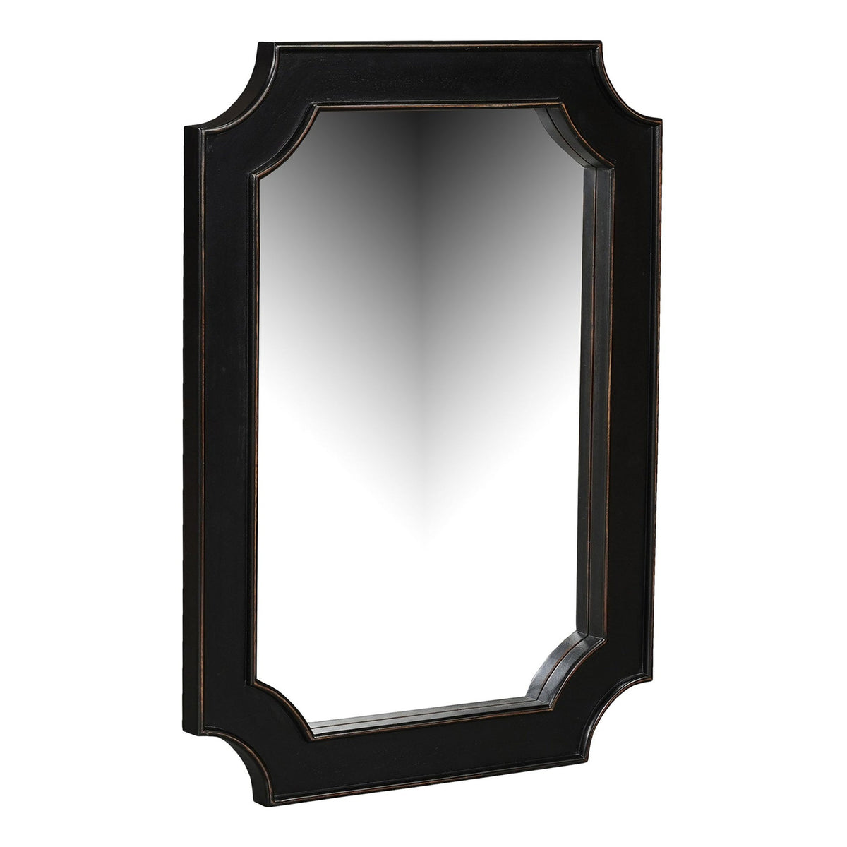 Turin 31" Mirror in Distressed Black - image 1