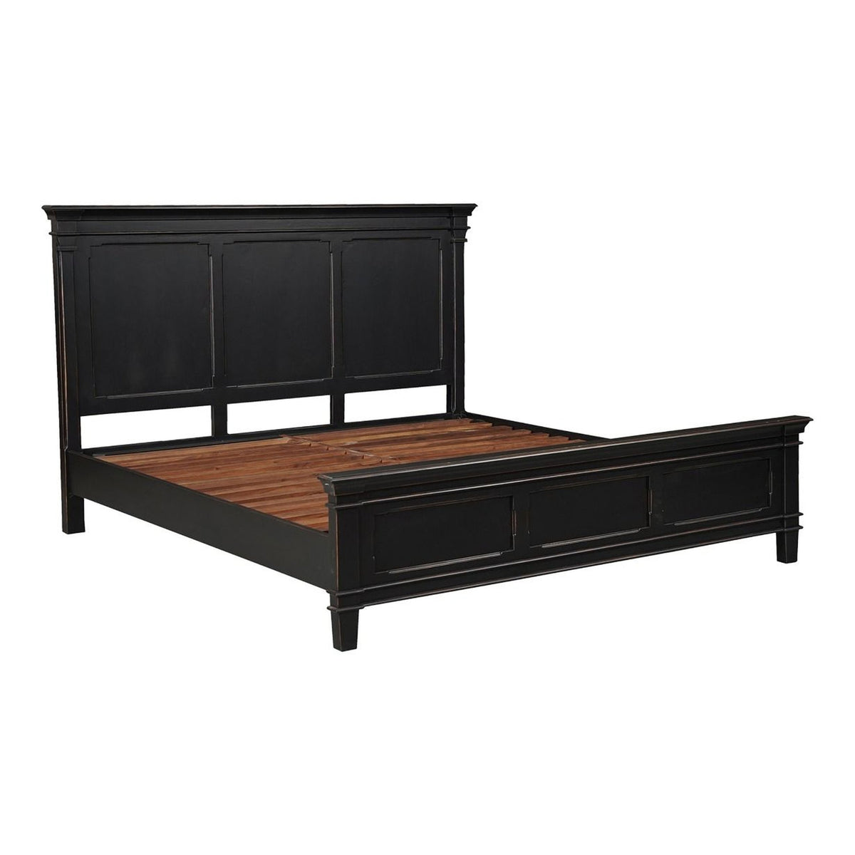 Turin King Bed in Distressed Black - image 1
