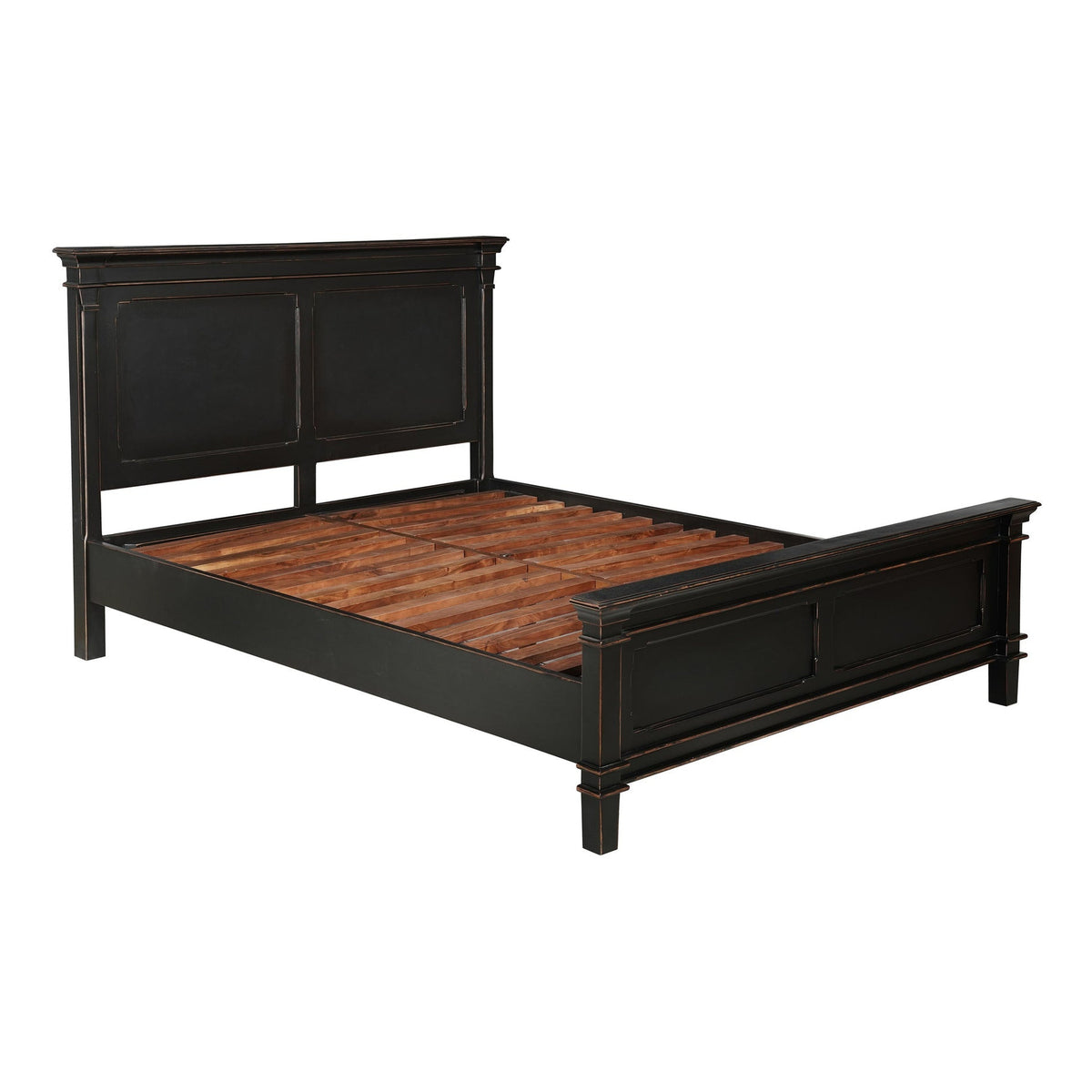 Turin Queen Bed in Distressed Black - image 1
