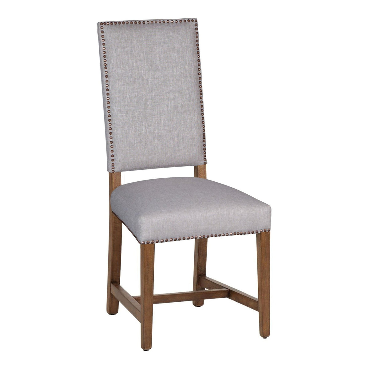Darcy 21" Upholstered Dining Chair in Greige Linen with Earth Legs - image 1