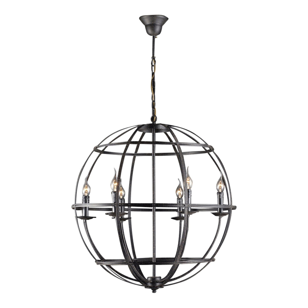 Vintage Light Large Rustic Globe Pendant - image 1