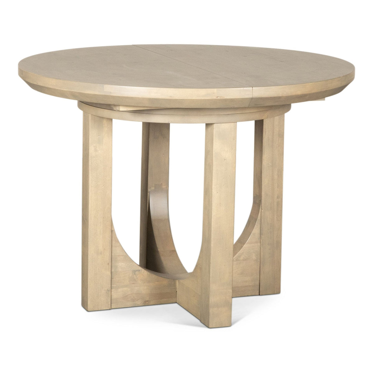 Grassroots Mission 42-60" Round Extension Dining Table in Gray Birch - image 1