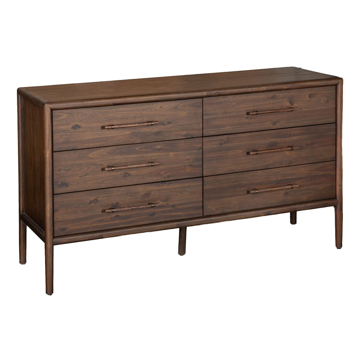 Lewis 51" Dresser with Six Drawers in Dark Acacia - image 1