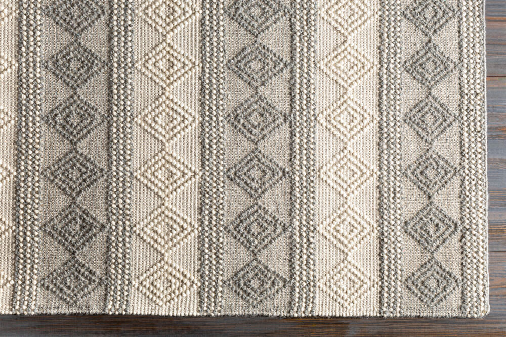 Hygge Charcoal/White Handmade Rug HYG-2300 - overhead