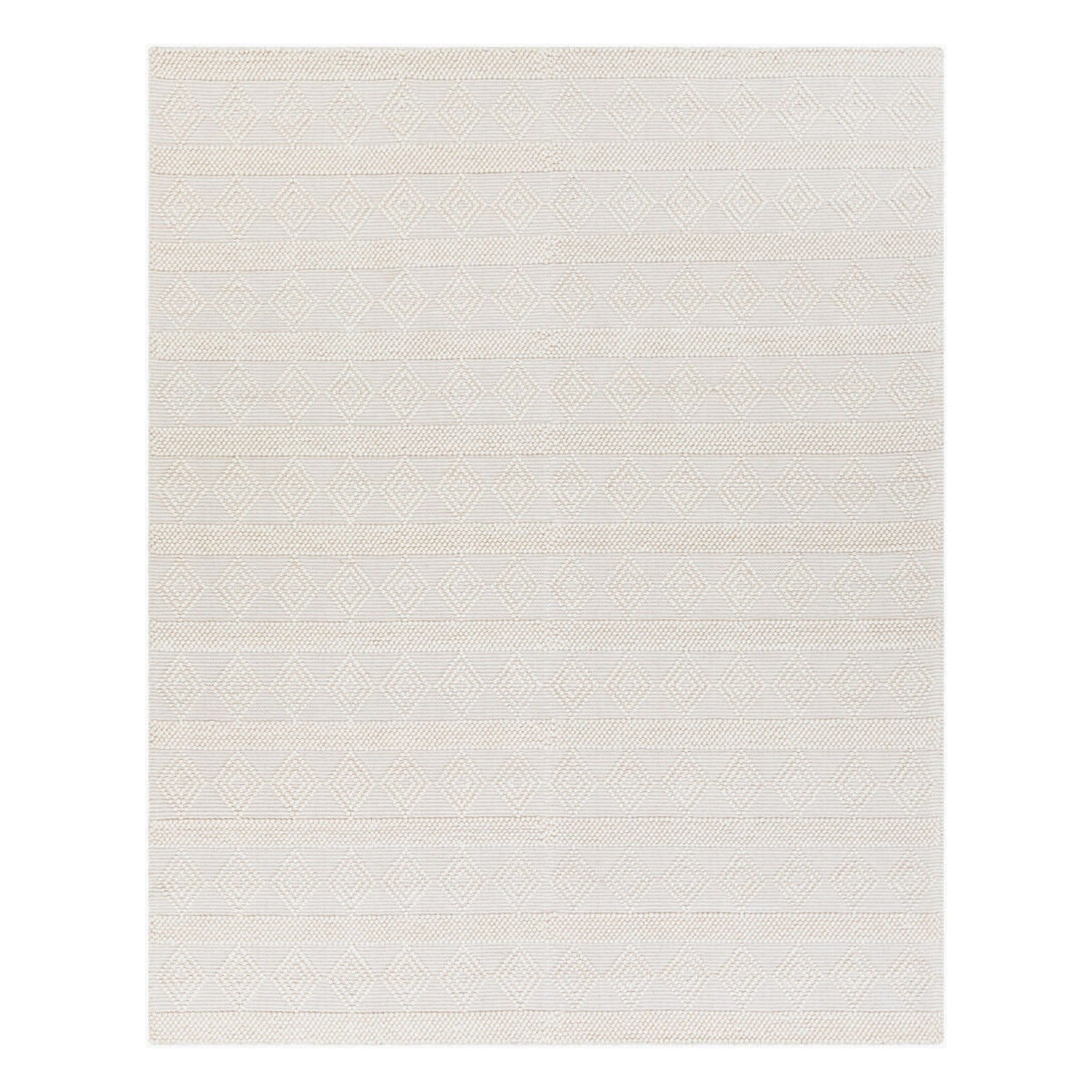 Hygge White Handmade Rug - 2' x 3'