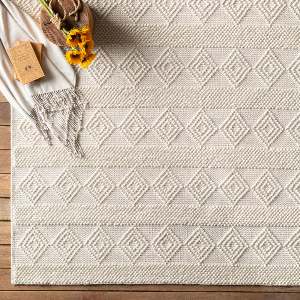 Hygge White Handmade Rug - styleshot