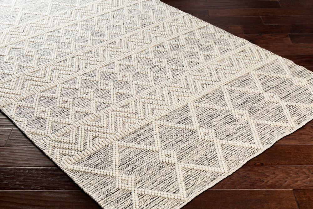 Hygge Charcoal/White Handmade Rug HYG-2305 - corner