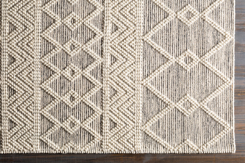Hygge Charcoal/White Handmade Rug HYG-2305 - overhead