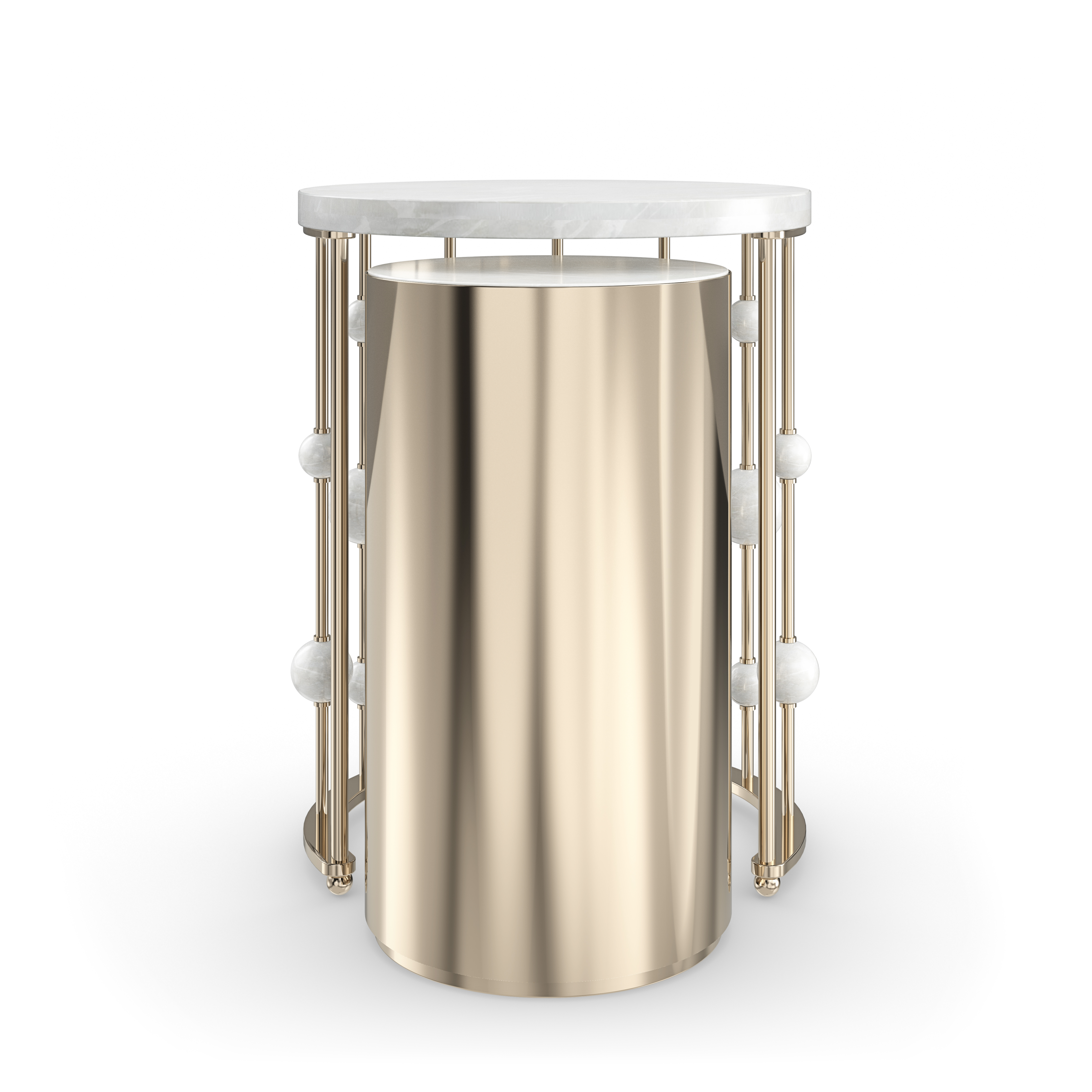 Orbit Nesting Accent Table Whisper of Gold End Table by Caracole