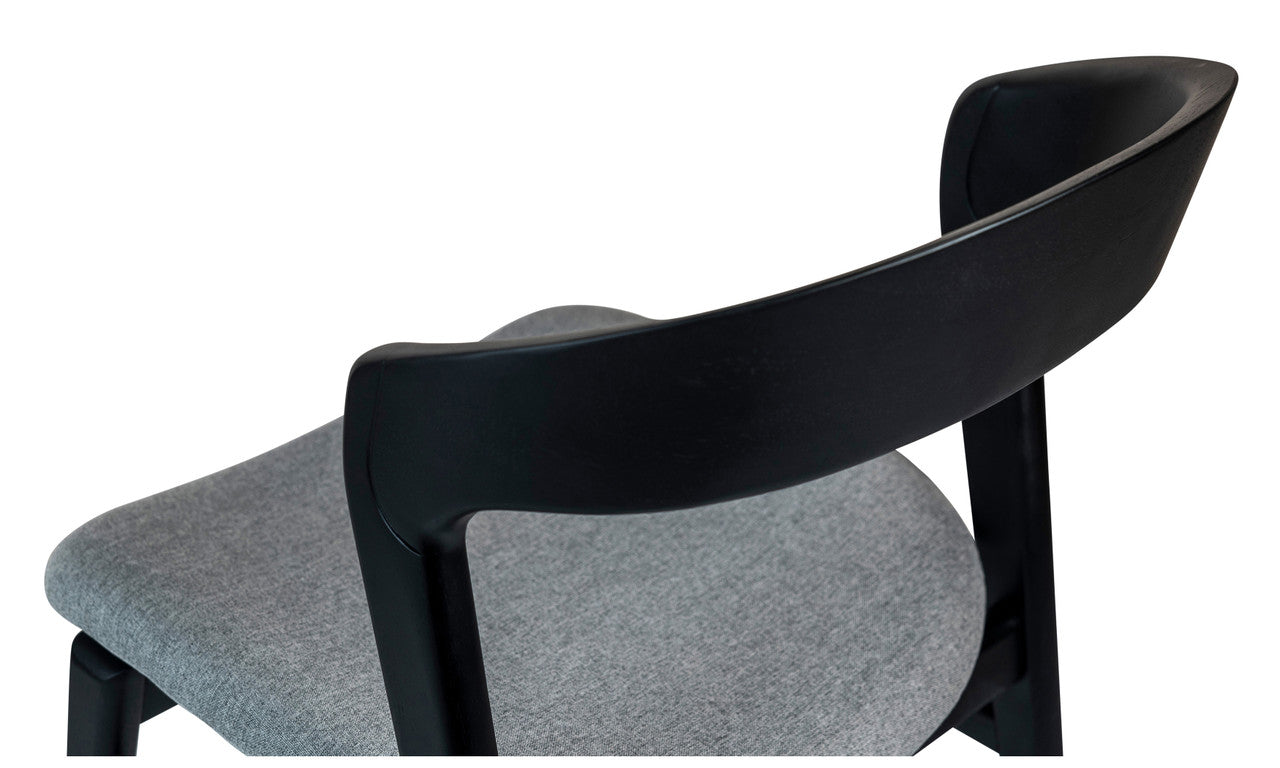 Modern Brazilian - Velma - Side Chair - Essence Grey Seat - Ebano Frame