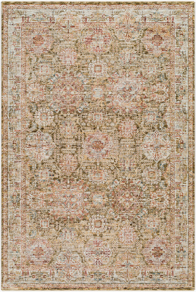 Naila Light Sage/Tan Machine Woven Rug - 2'7" x 10'