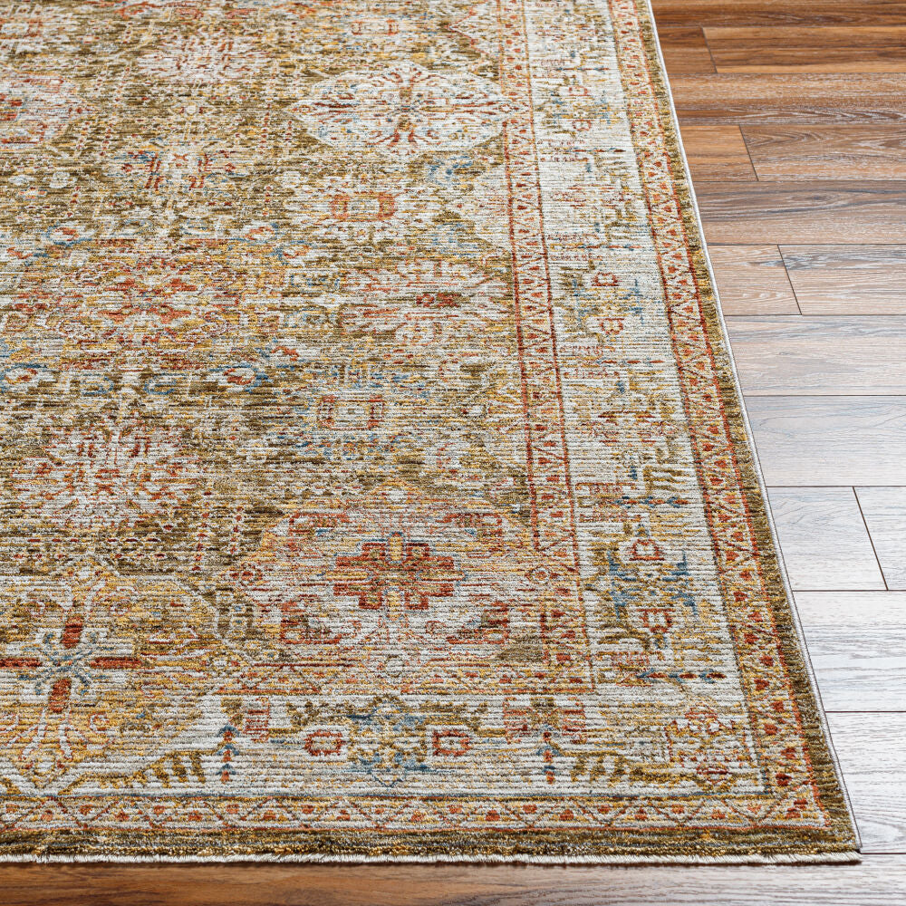 Naila Light Sage/Tan Machine Woven Rug - front