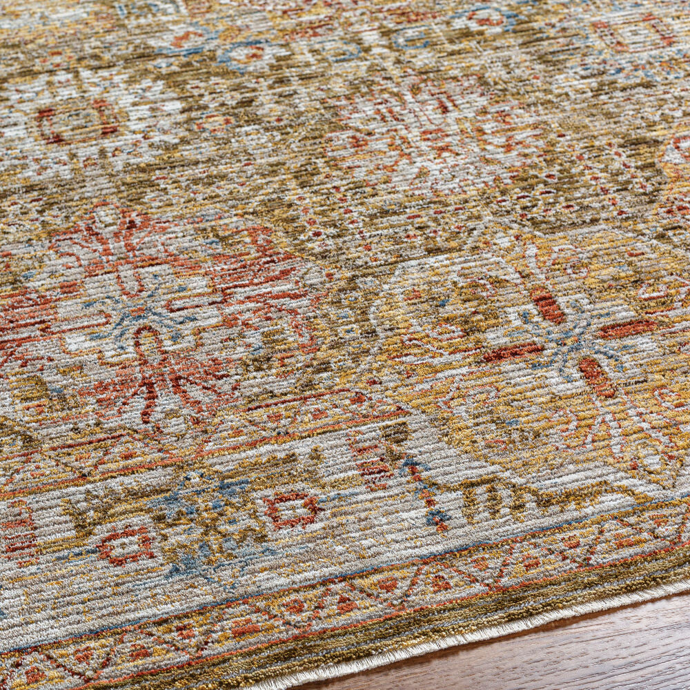 Naila Light Sage/Tan Machine Woven Rug - texture