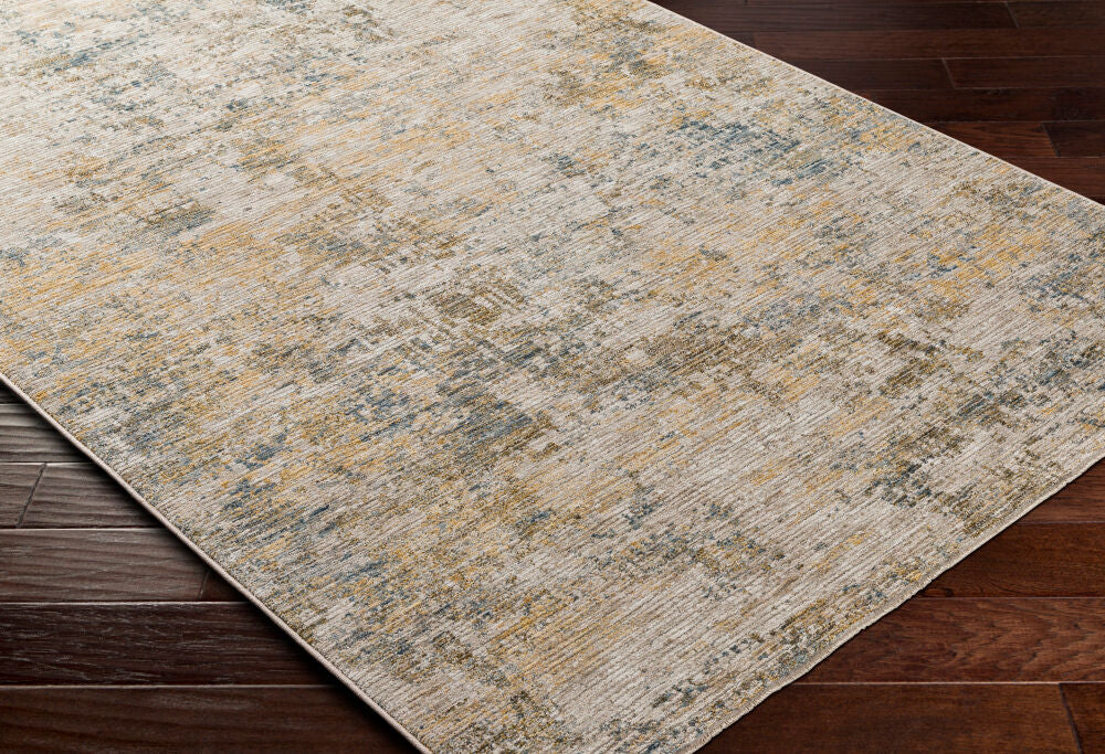 Naila Dark Blue/Tan Machine Woven Rug IAL-2311 - corner
