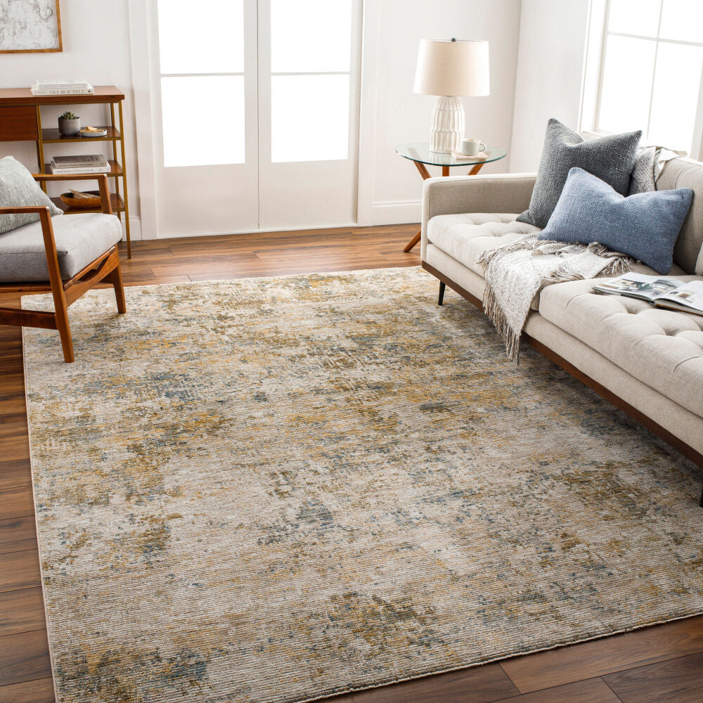 Naila Dark Blue/Tan Machine Woven Rug IAL-2311 - roomscene