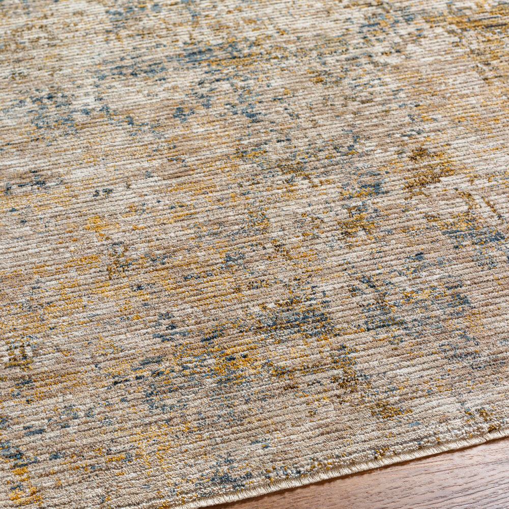 Naila Dark Blue/Tan Machine Woven Rug IAL-2311 - texture
