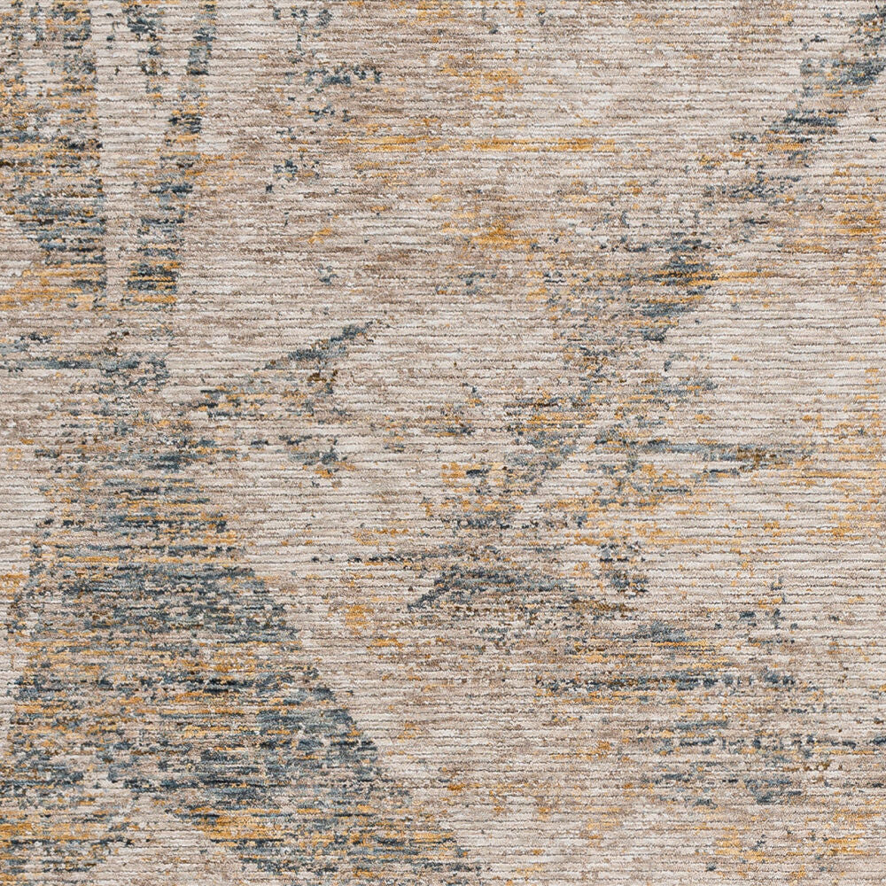 Naila Dark Blue/Tan Machine Woven Rug IAL-2314 - swatch
