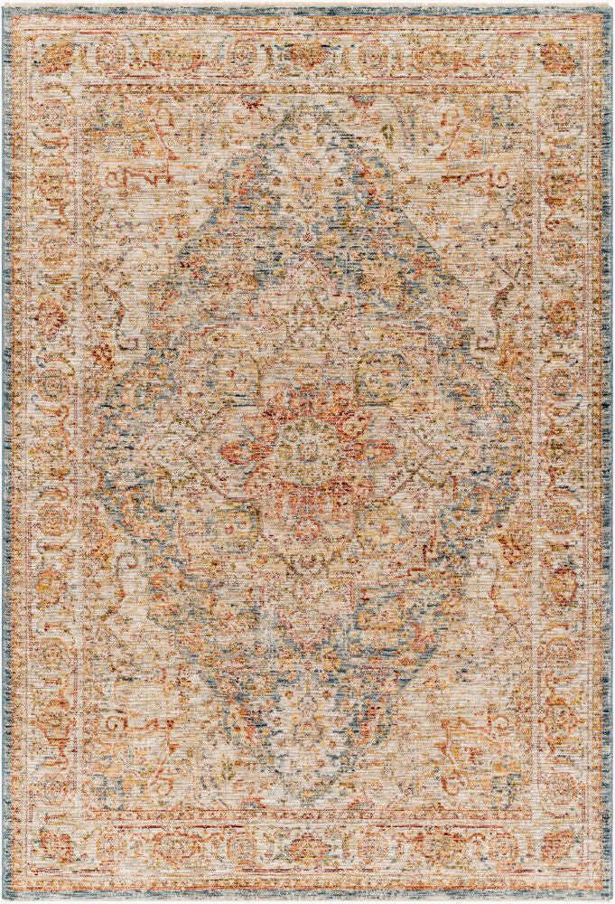 Naila Dark Blue/Tan Machine Woven Rug IAL-2317 - 2'7" x 10'