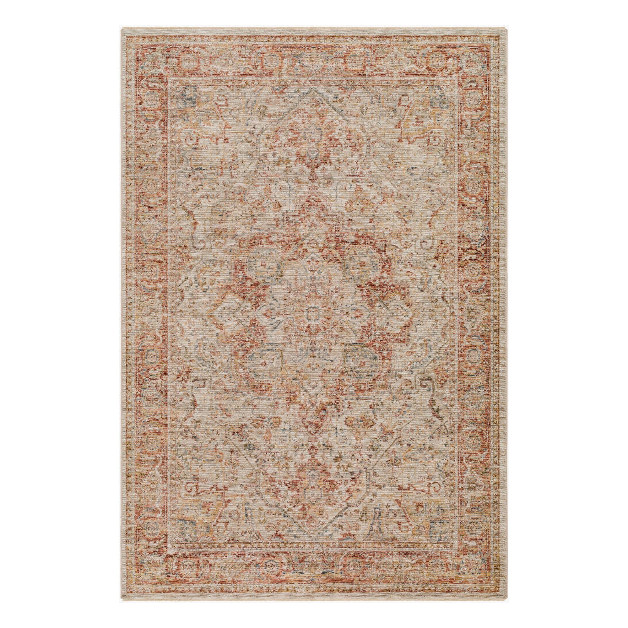 Naila Burgandy/Tan Machine Woven Rug IAL-2318 - 2'7" x 10'