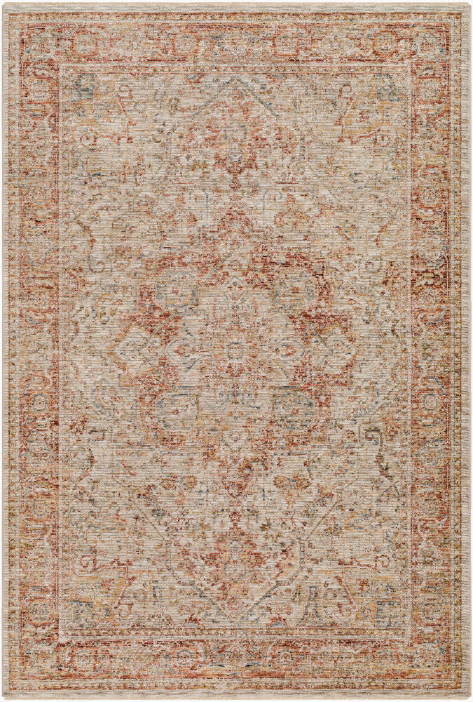 Naila Burgandy/Tan Machine Woven Rug IAL-2318 - 2'7" x 10'